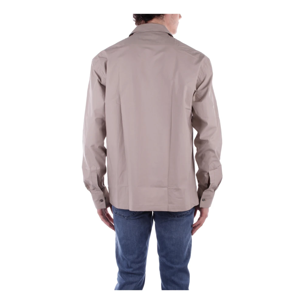 Costume National Sand CNC Shirt Voorste Knoopsluiting Beige Heren