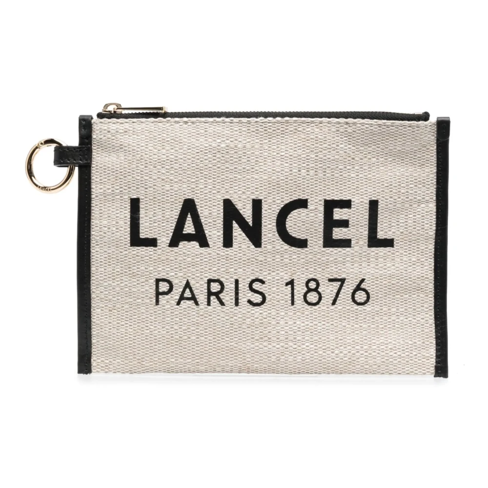 Lancel Natuurlijke Zwarte Tote Tas Beige Dames