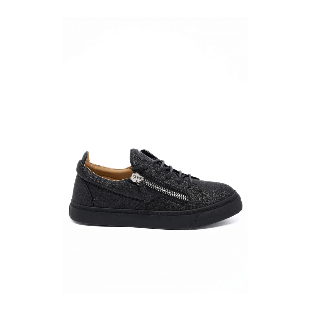 Giuseppe Zanotti Zwarte Glitter Sneakers Gedurfd en Stijlvol Dames Schoenen