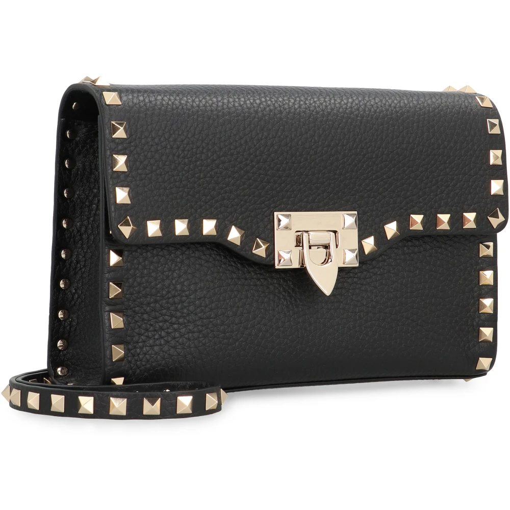 Valentino Rockstud Leren Crossbody Tas Black Dames
