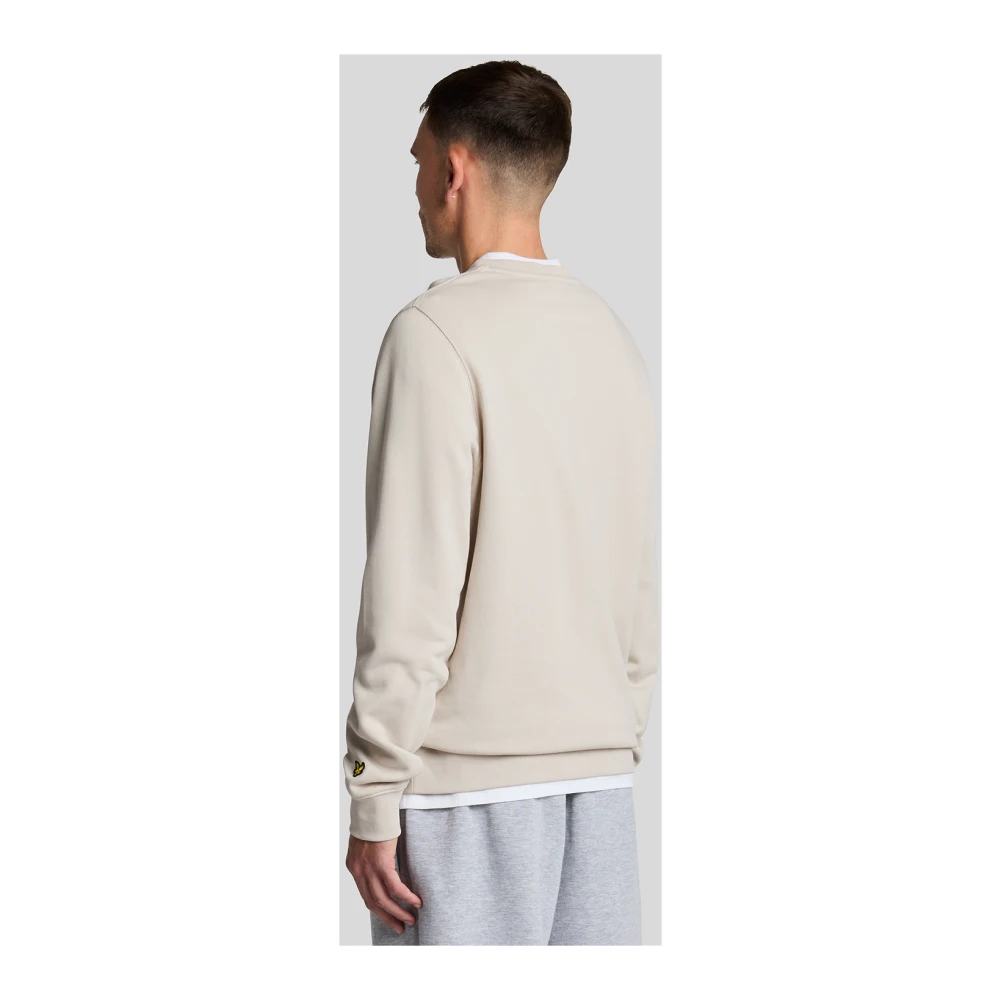 Lyle & Scott Mid Layers Loopback Geborduurde Crew Neck Sweatshirt Gray Heren