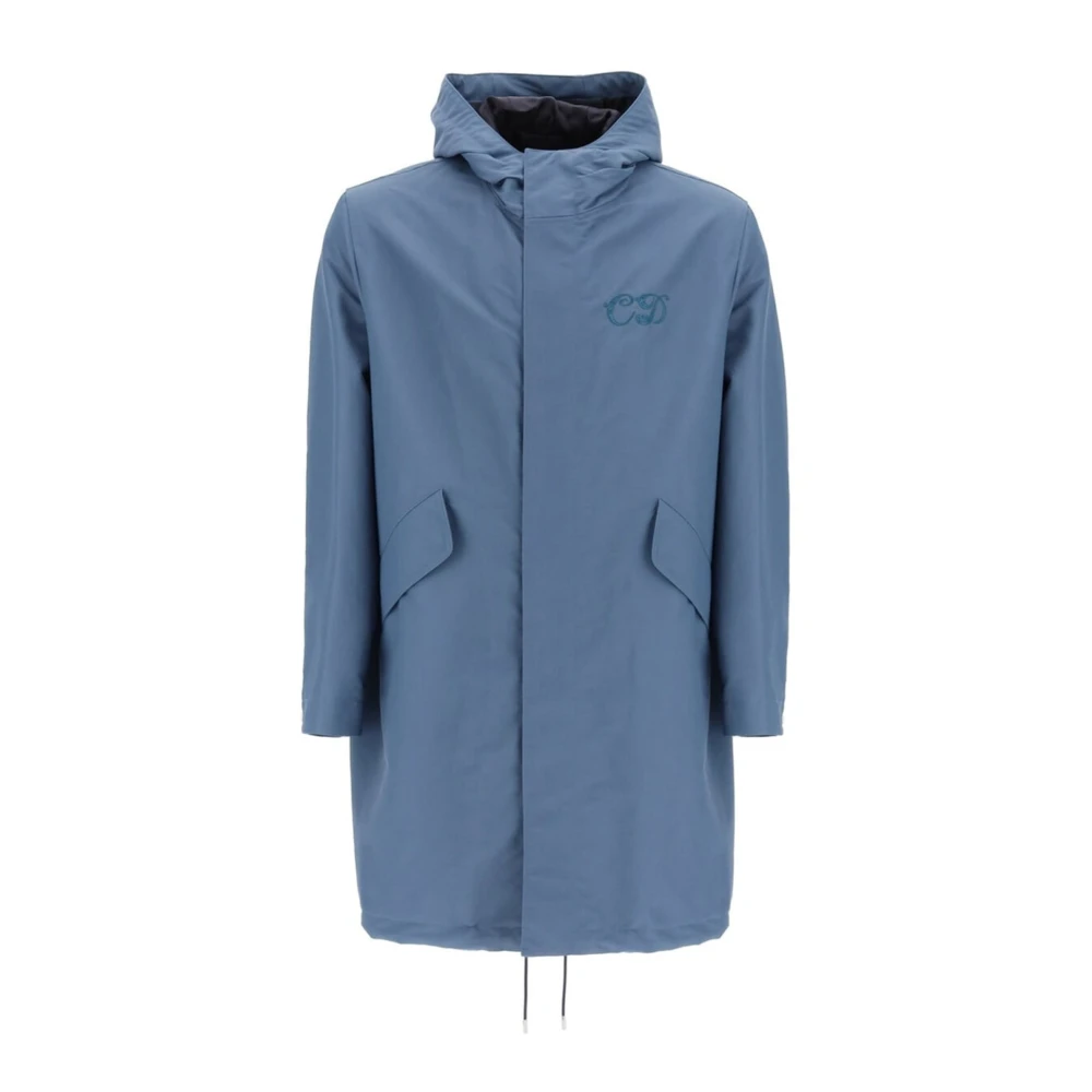 Dior Blauwe Regenjas Verhoog Stijl Functie Blue Heren