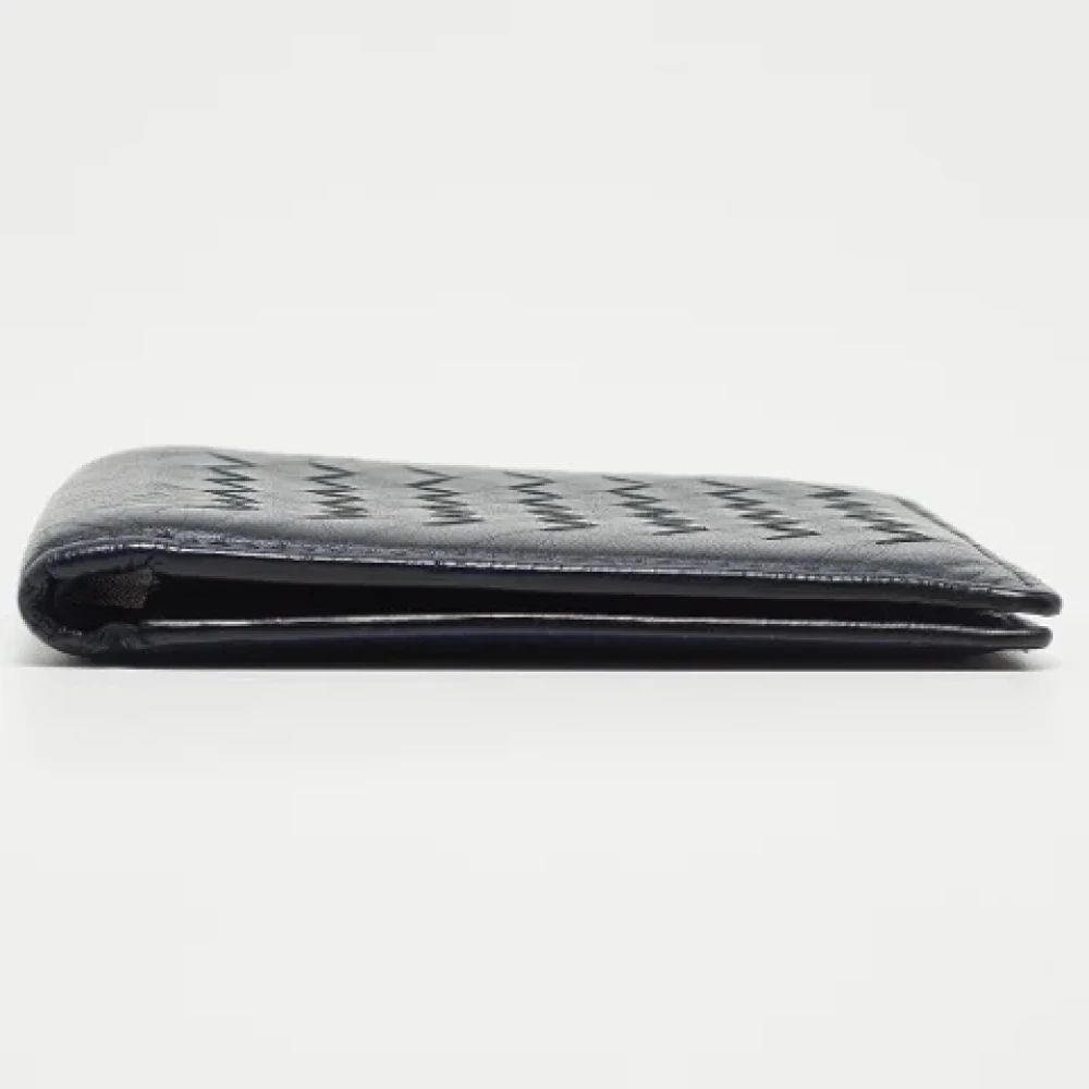 Bottega Veneta Vintage Pre-owned Leather wallets Blue Dames