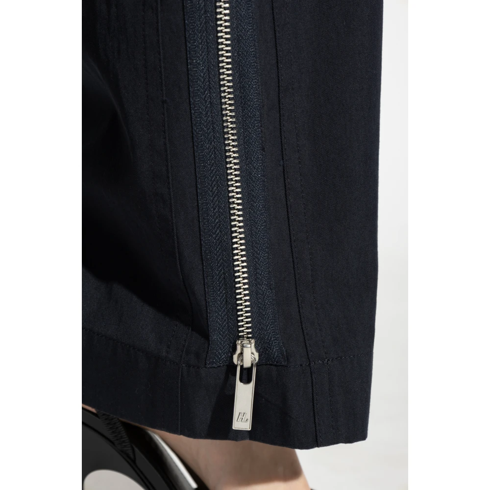 Helmut Lang Broek met ritsen aan de benen Blue Dames