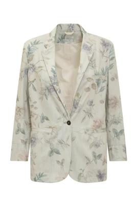Floral Denim Blazer