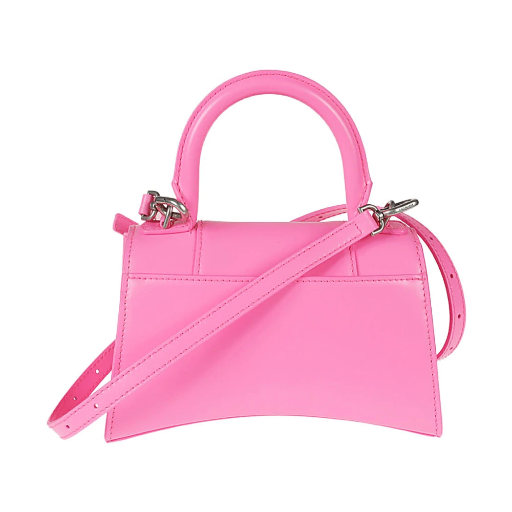 Balenciaga Fuchsia Hourglass XS Leren Handtas Pink Dames