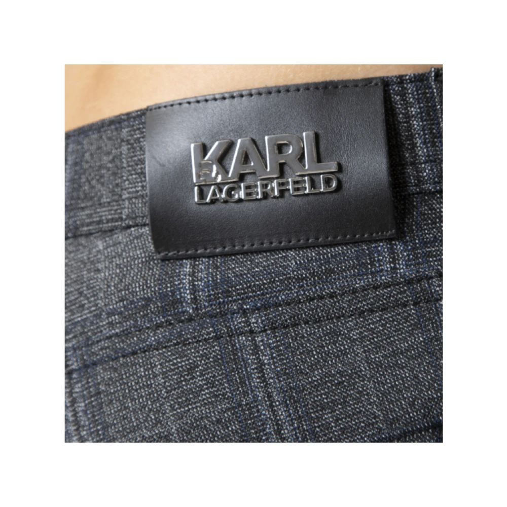 Karl Lagerfeld Geruite Grijze Jeans Gray Heren