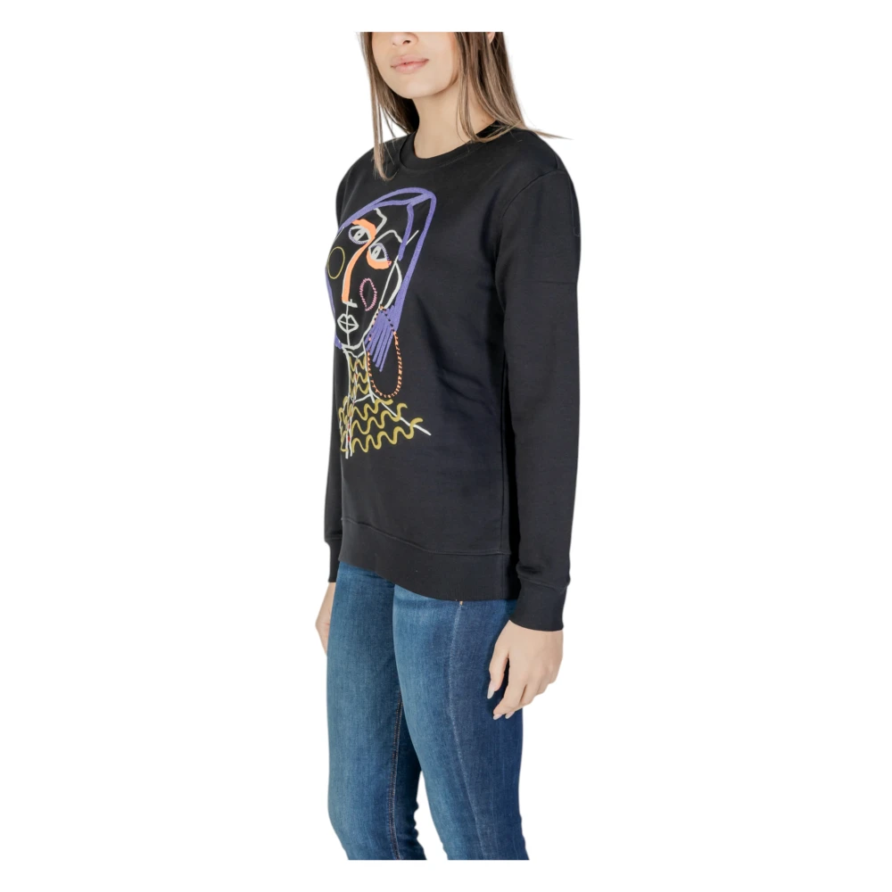 Desigual Lente Zomer Onbedekte Sweatshirt Black Dames