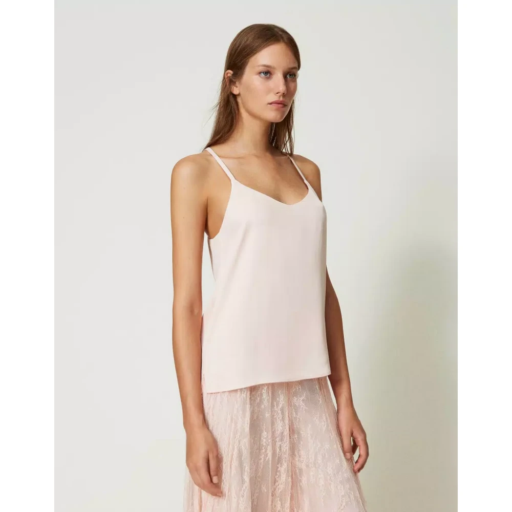 Twinset Witte Top met Stijlvol Ontwerp White Dames