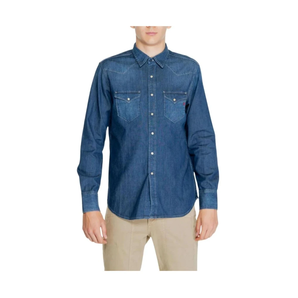 Replay Denim Jeans Shirt met Zakken Blue Heren