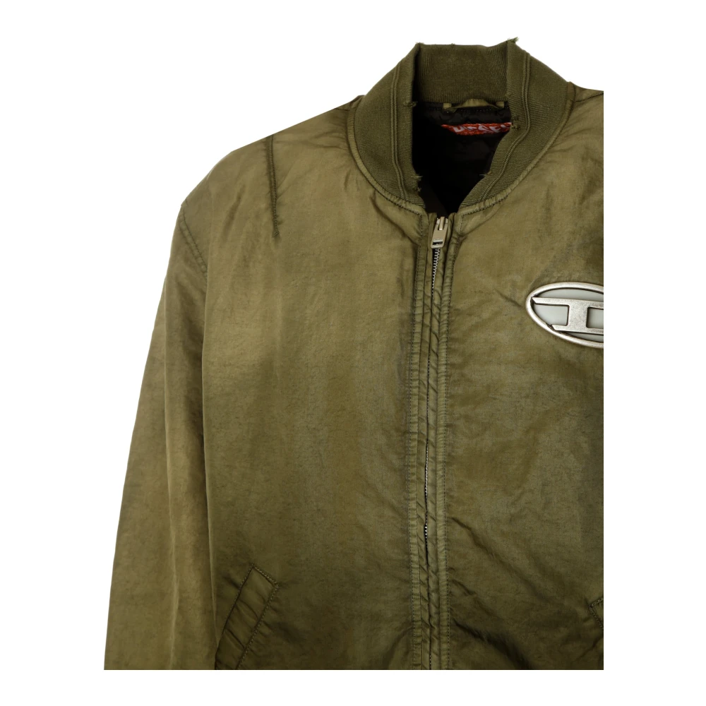 Diesel Bomberjack met degradé en distressed look Green Heren