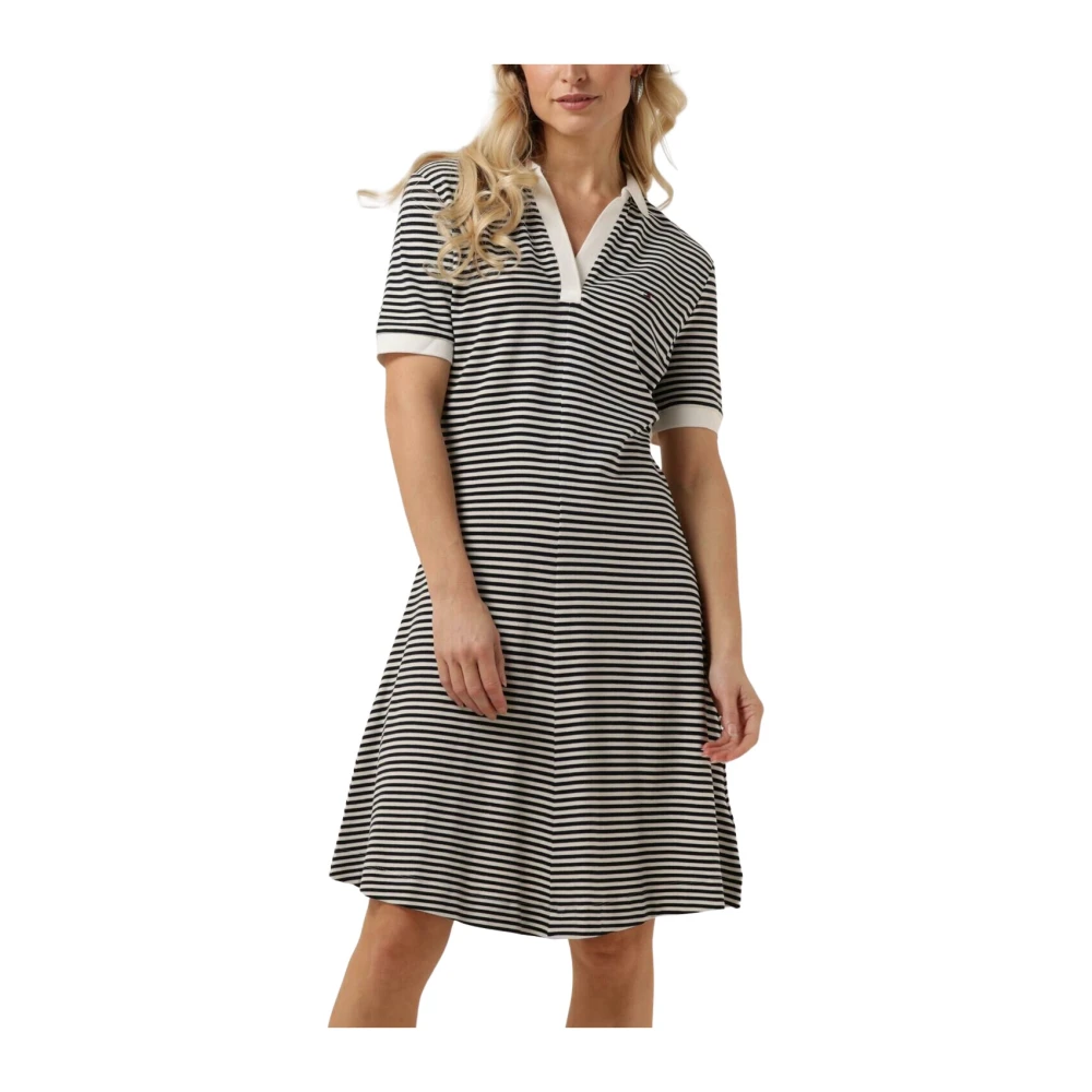 Tommy Hilfiger Gestreepte Polo Jurk voor een stijlvolle look Blue Dames