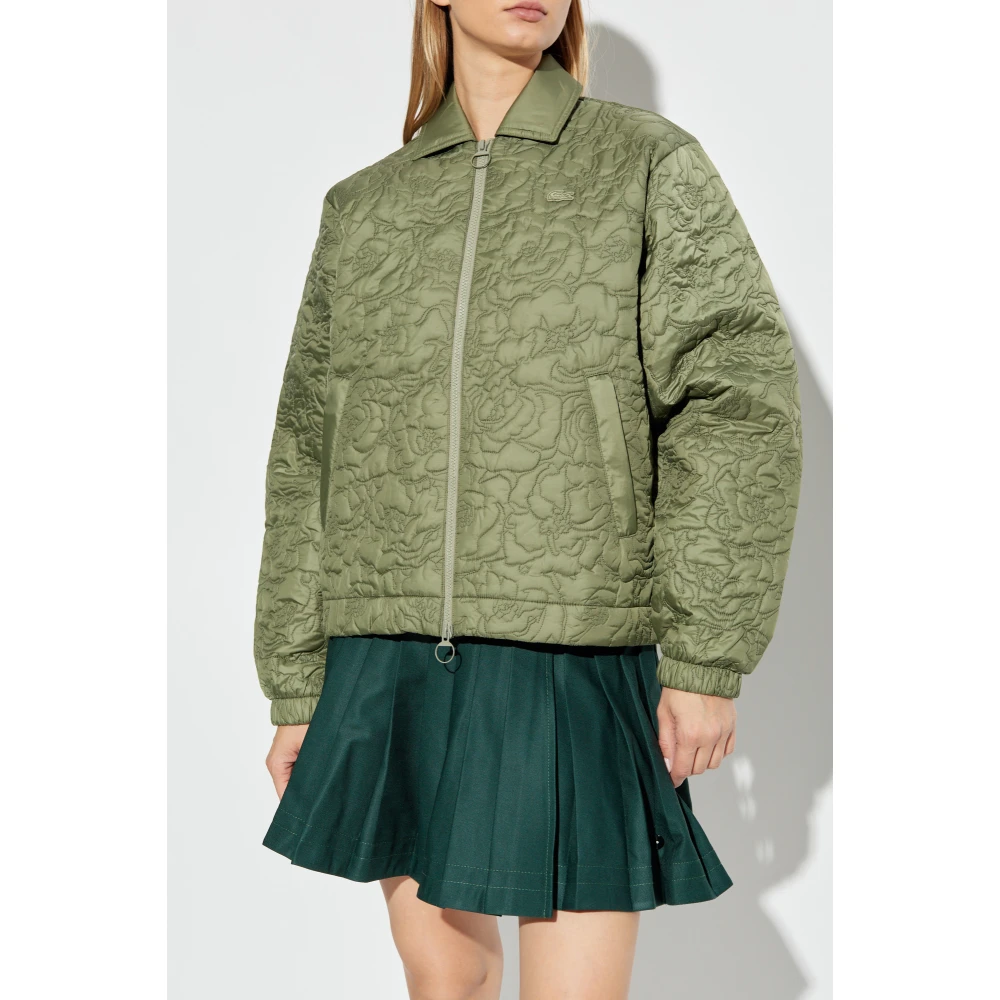 Lacoste Jas met geborduurd patroon Green Dames