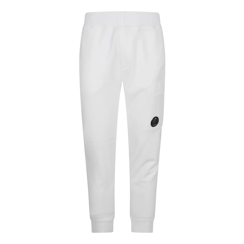 C.p. Company Men's White Cargo Joggers Aw25 Stylish - Sweatpants - S - Trousers