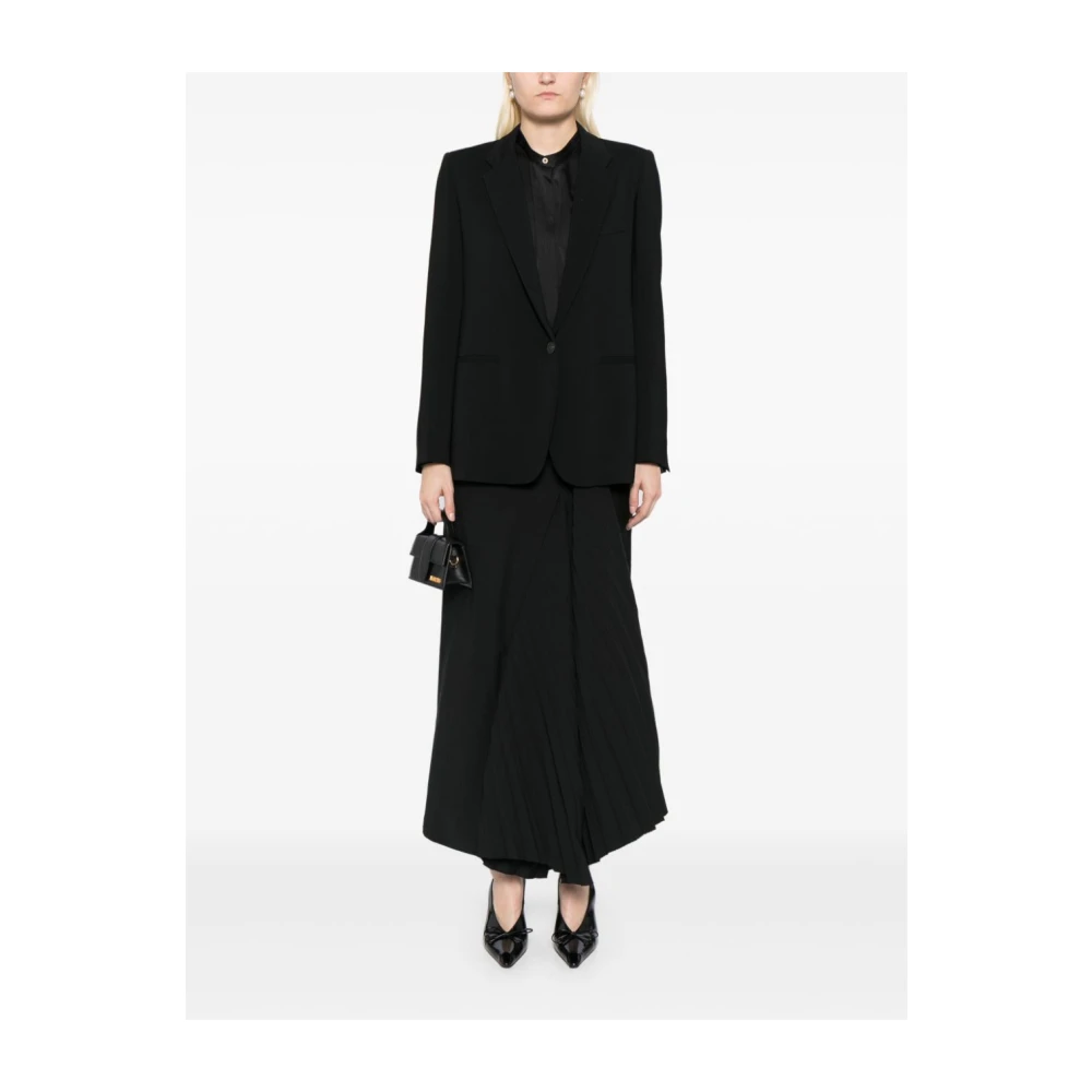 Forte Zwarte Essential Cady Crepe Stretch Jas Black Dames