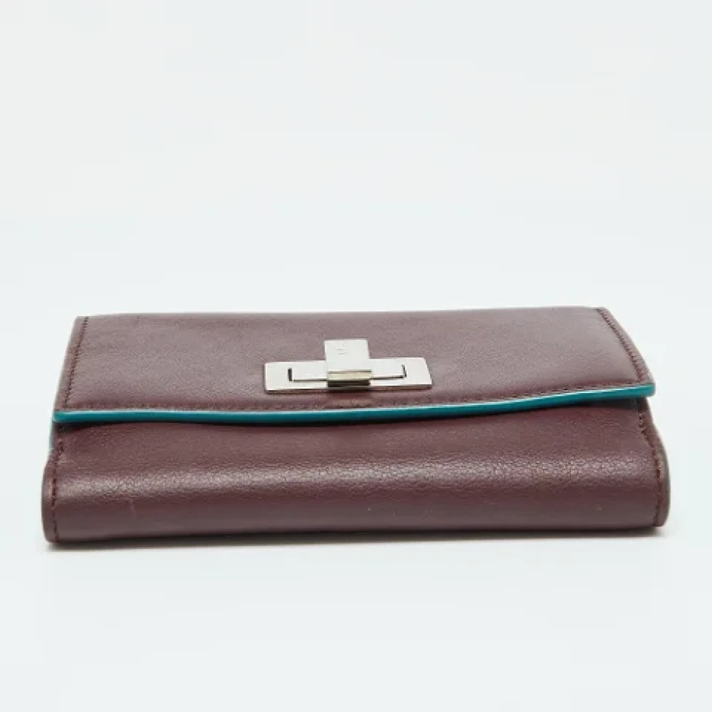 Fendi Vintage Pre-owned Leather wallets Red Dames
