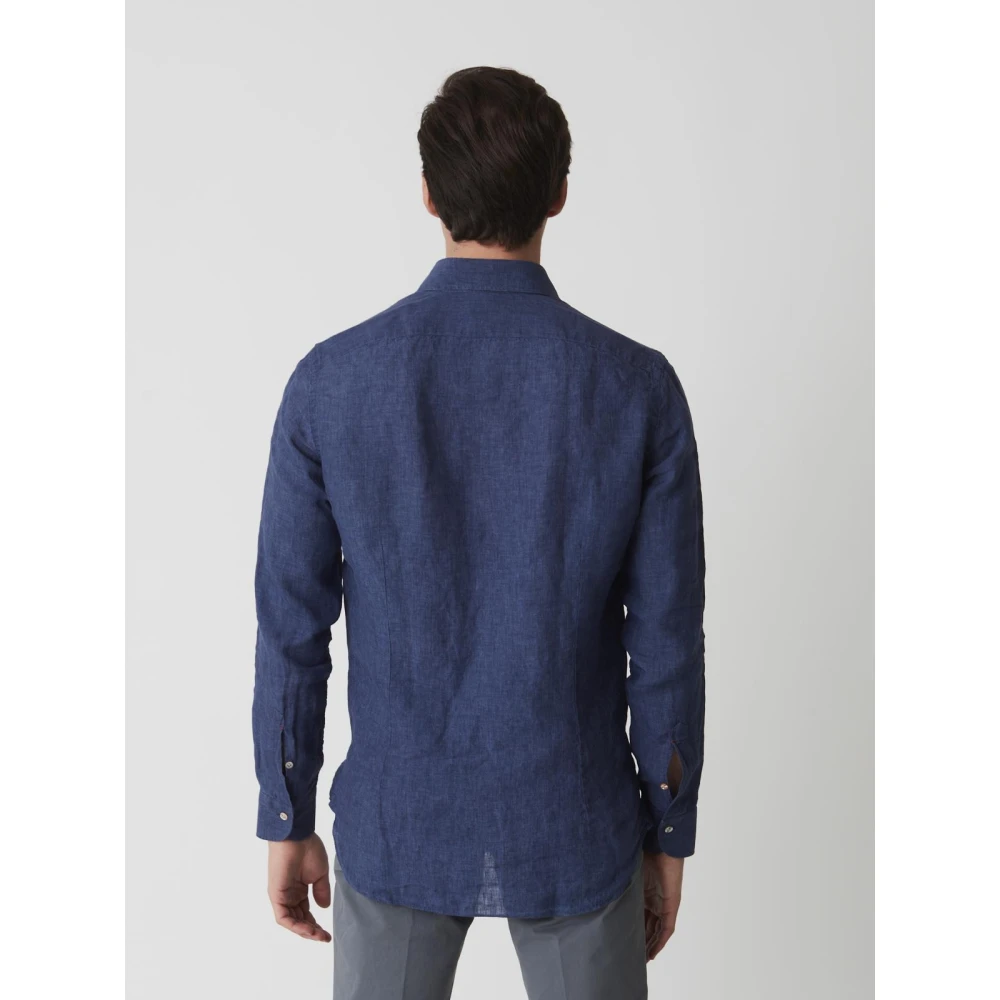 Mazzarelli Casual Shirts Blue Heren