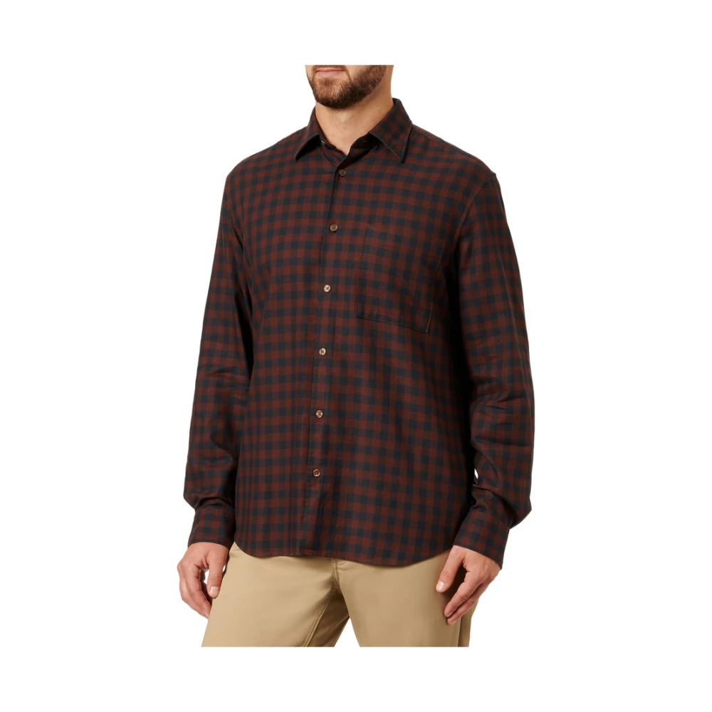 Marc O'Polo Casual Bordeaux Overhemd Multicolor Heren