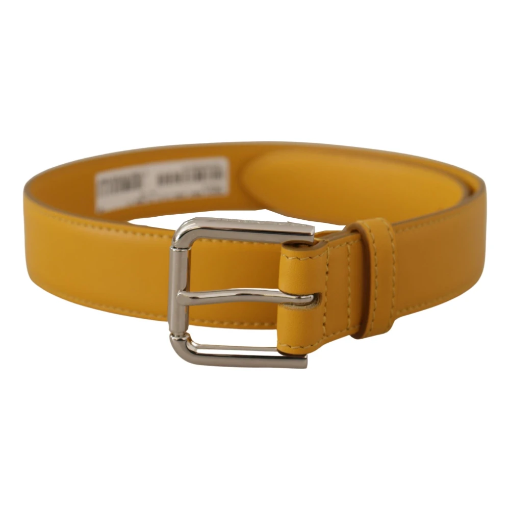 Dolce & Gabbana Yellow Sunshine Leather Belt - Female - Belts - One Size - Accessories