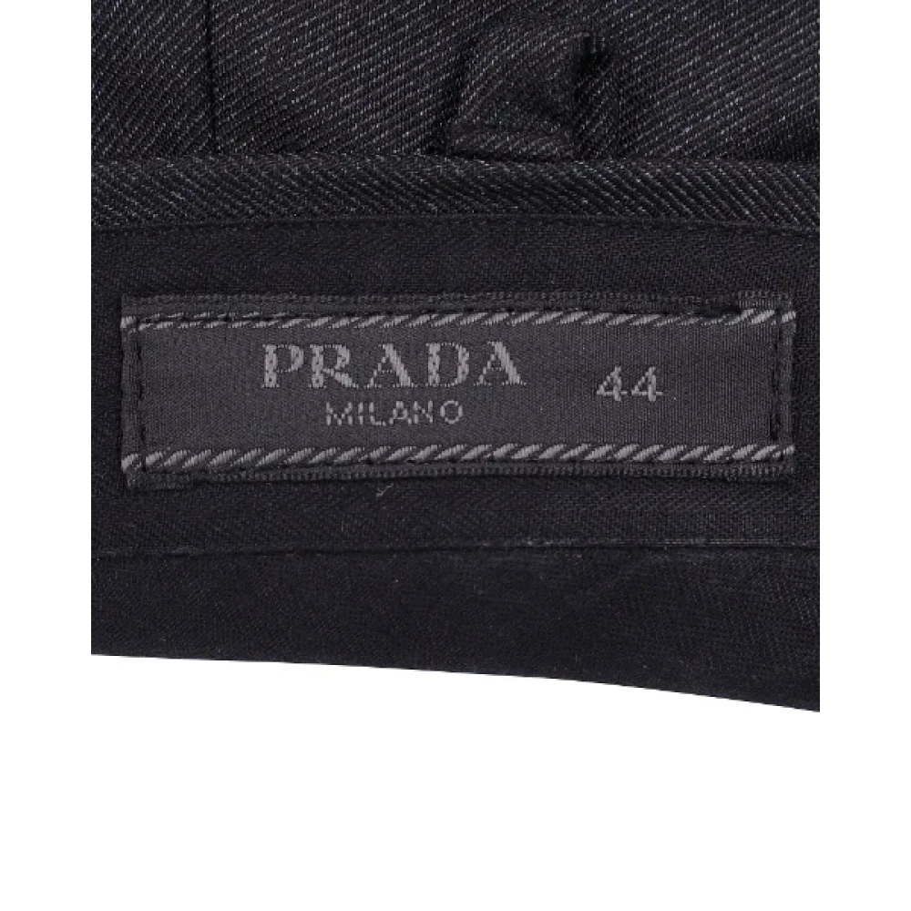 Prada Vintage Pre-owned Fabric bottoms Gray Heren