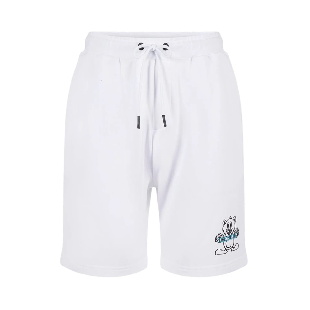 Iceberg Bermuda shorts met cartoon logo White Heren