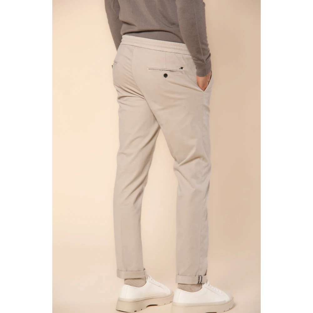 Mason's Stretch chino jogger broek regular fit Beige Heren