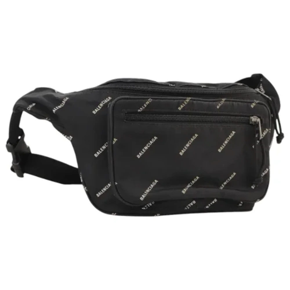 Balenciaga Vintage Pre-owned Nylon crossbody-bags Black Dames