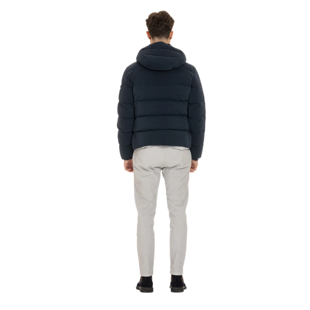 Moorer Blauwe Bomberjack Brett-Os Stijl Blue Heren