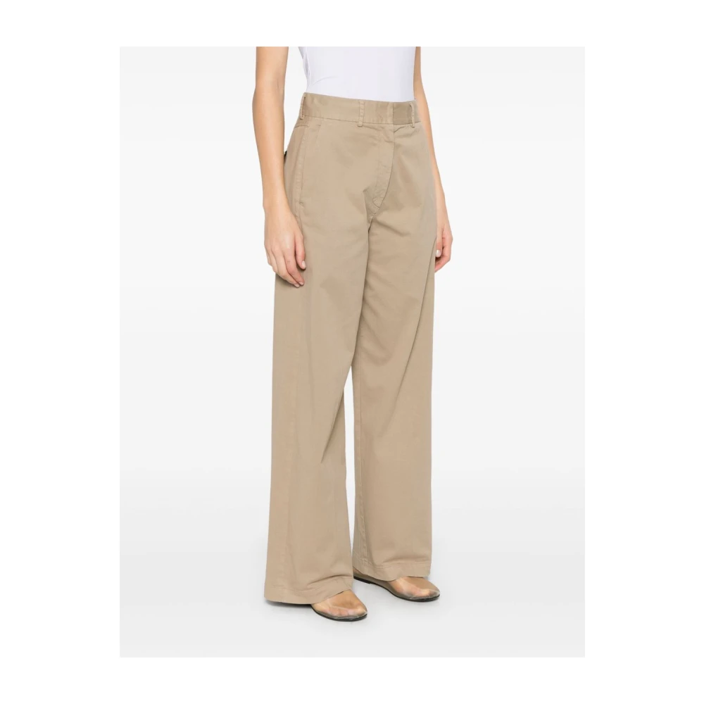 Forte Duifgrijze Broek met Verborgen Sluiting Beige Dames