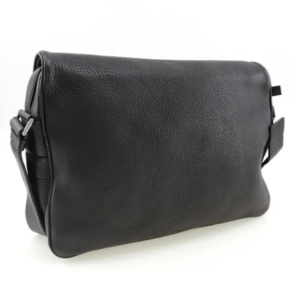Prada Vintage Pre-owned Leather shoulder-bags Brown Heren