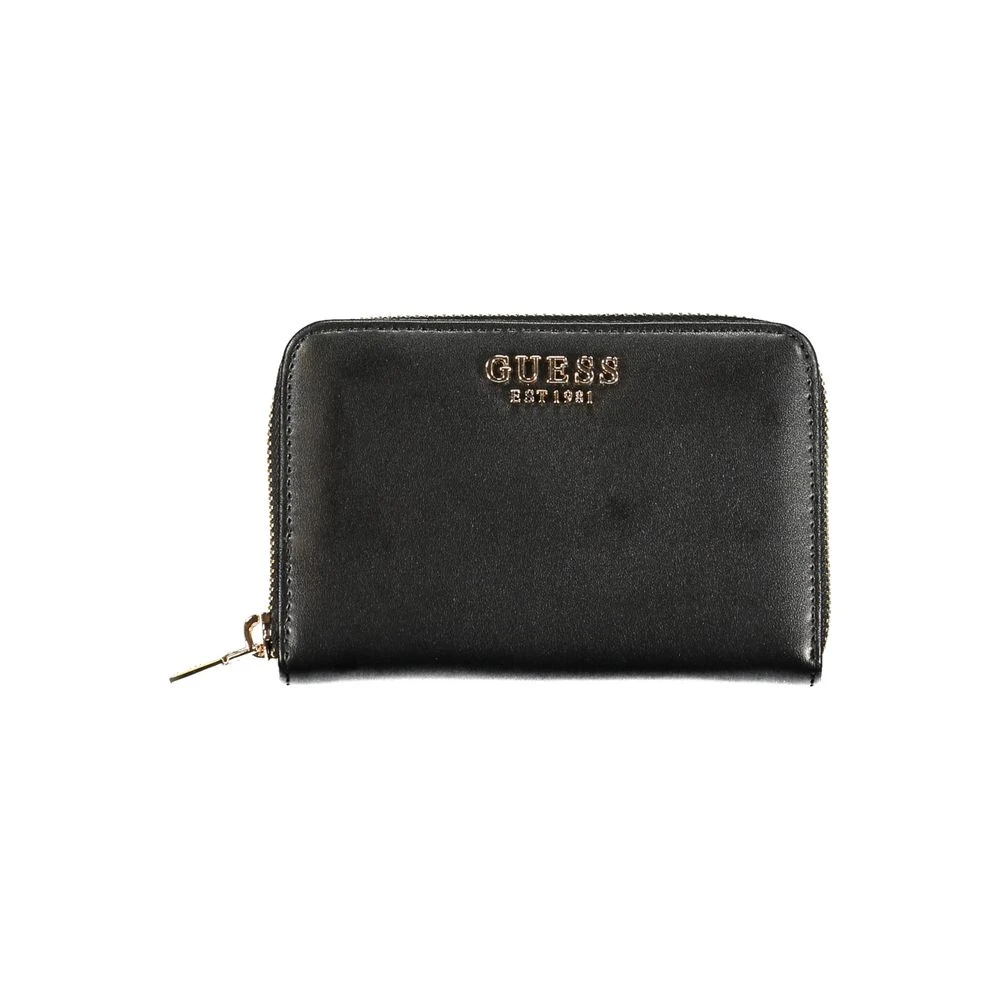 Guess Donna Nero Portafoglio In Pelle Pu - Logo In Metallo - Immagine 3