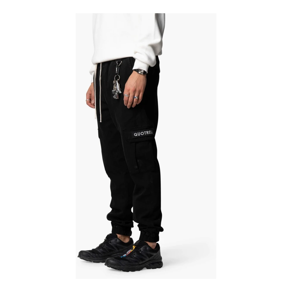 Quotrell Cargo Broek in Zwart Black Heren