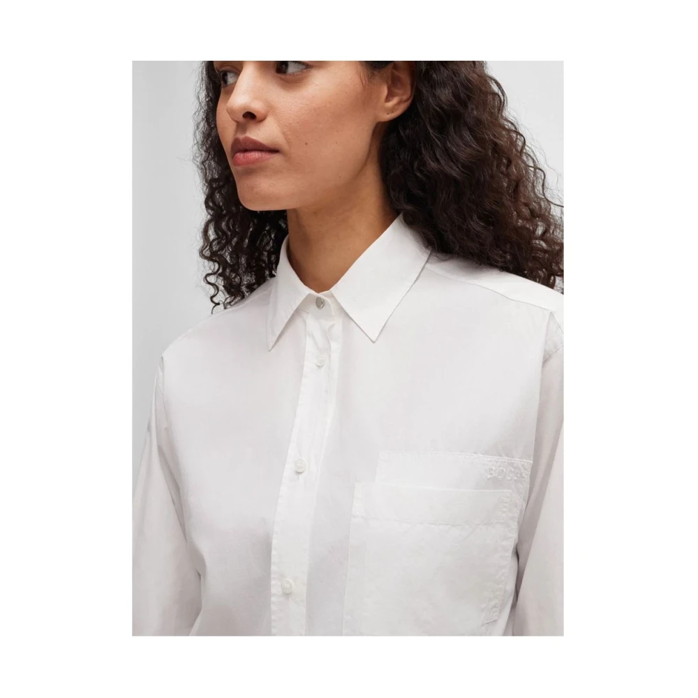 Hugo Boss Stijlvol Overhemd voor Mannen White Dames