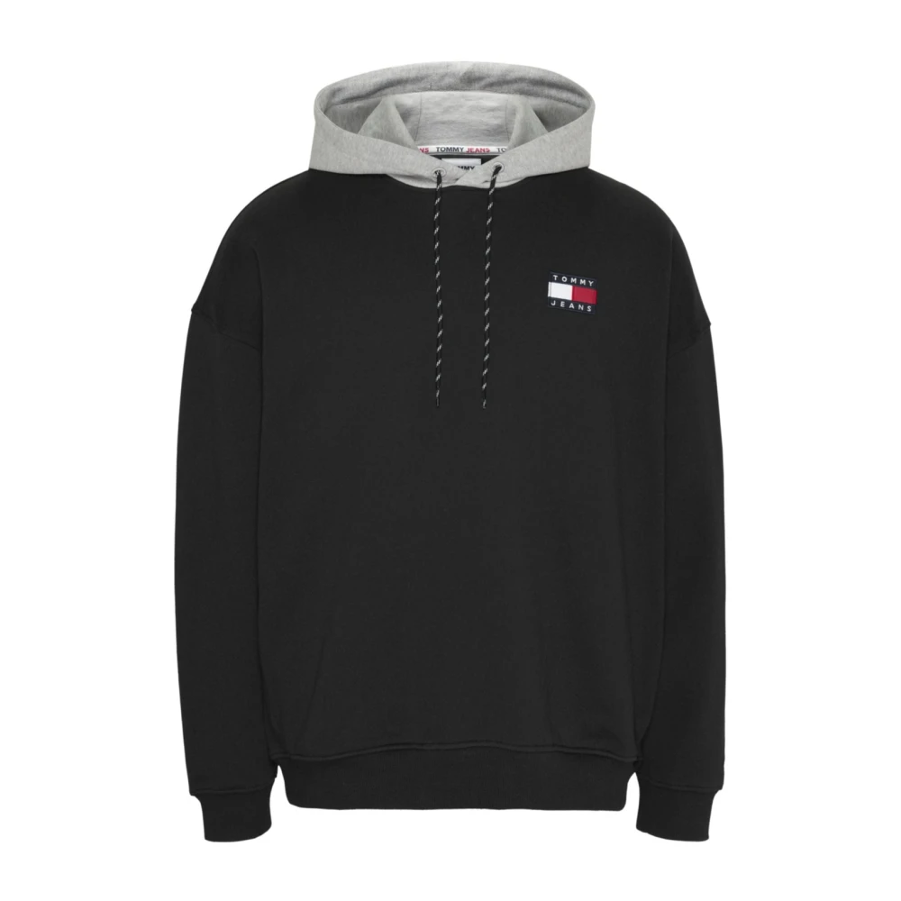Tommy Jeans Men's Black Authentic Logo Color Block Sweatshirt - Hoodies - Xl - Sweatshirts & Hoodies