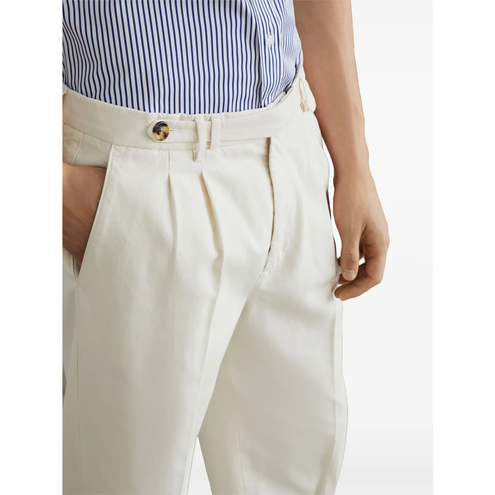 BRUNELLO CUCINELLI Casual Katoenen Broek White Heren