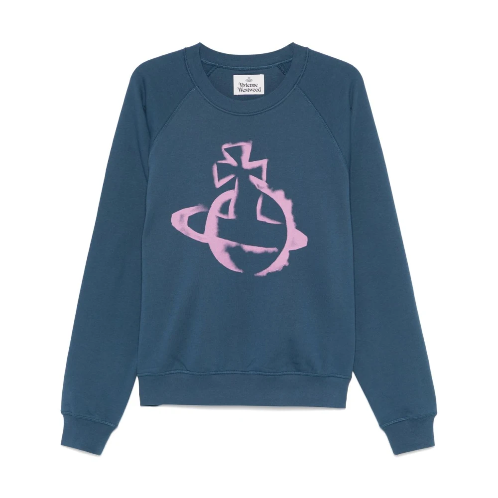 Vivienne Westwood Indigo Blue Crew Neck Sweater Blue Heren