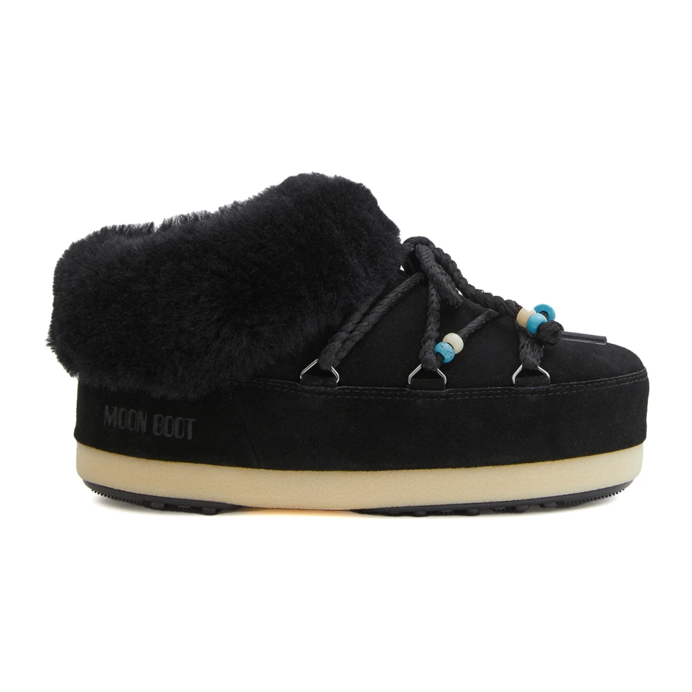 Moon Boot Women's Black Winter Boots, 2 Uk, Beaded Winter Boots