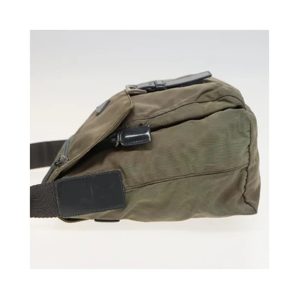 Prada Vintage Pre-owned Nylon prada-bags Beige Dames
