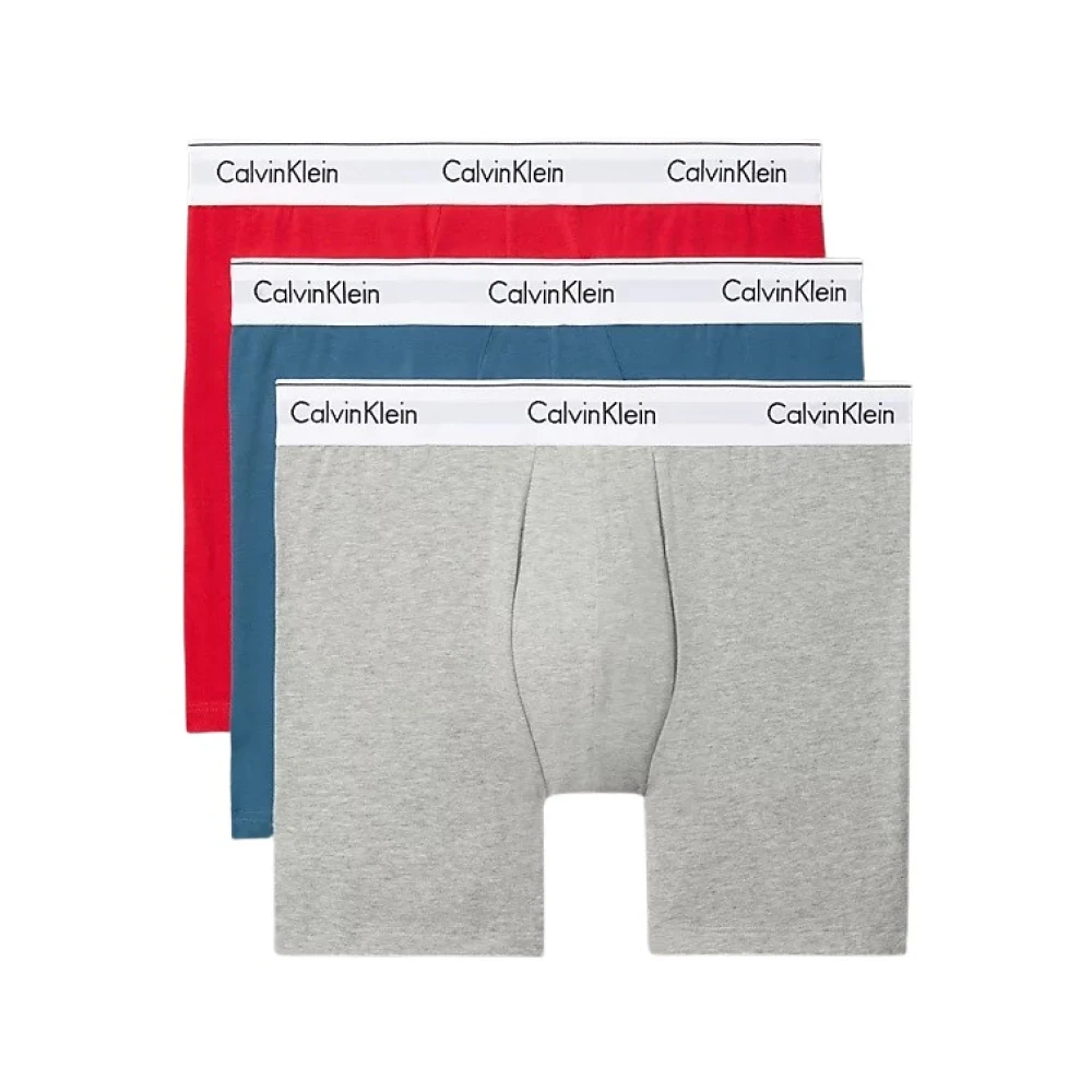 Calvin Klein Ademende Modern Cotton Boxer Briefs 3-Pack Multicolor Heren