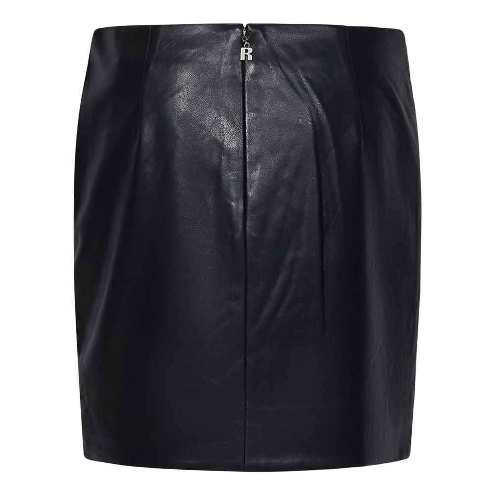 Rotate Birger Christensen Zwarte Minirok van Zwart Imitatieleer Black Dames
