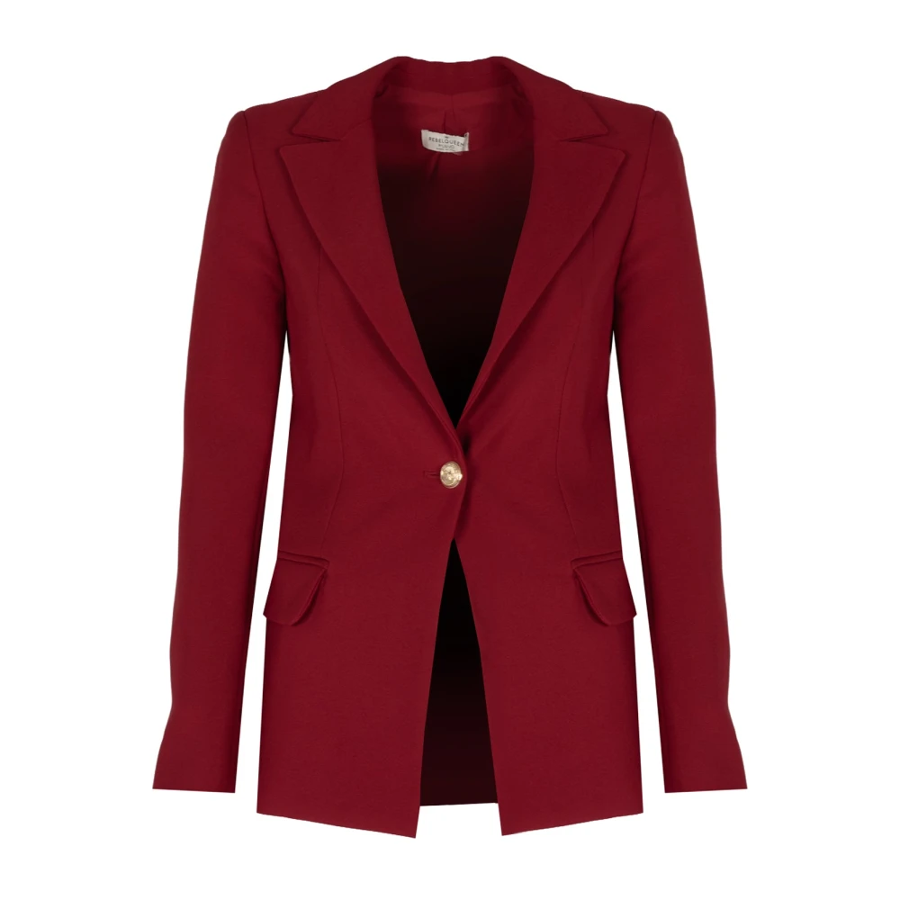 Liu Jo Klassisk Figursydd Blazer Red, Dam