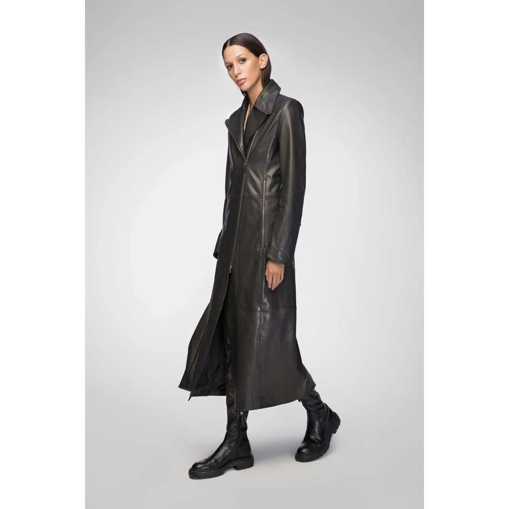 Vespucci by VSP Marisol Zwarte leren jas Black Dames