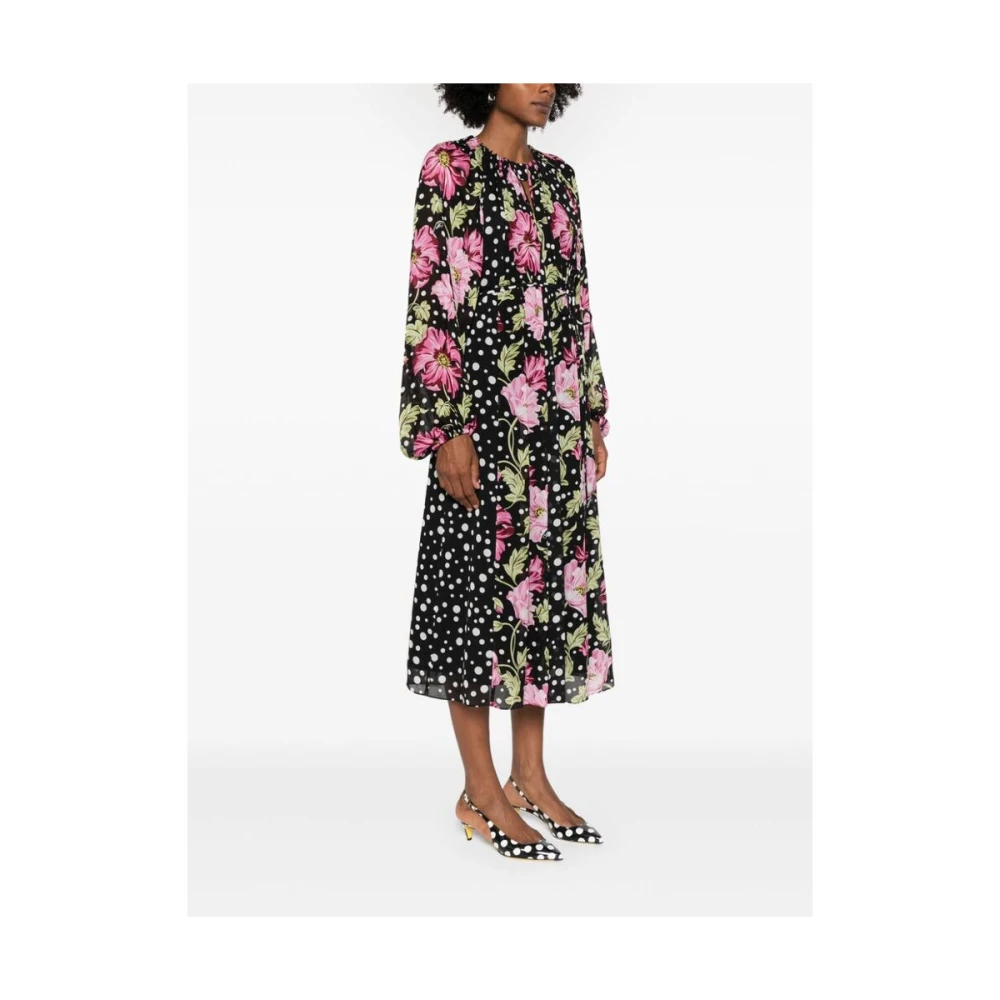 Diane Von Furstenberg Bloemenprint Georgette Crepe Jurk Multicolor Dames