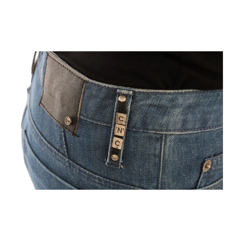 Costume National Elegante Boy Fit Blue Wash Jeans Blue Dames