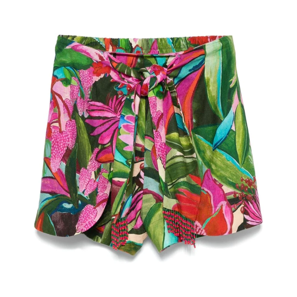 Farm Rio Roze Elastische Taille Shorts Multicolor Dames