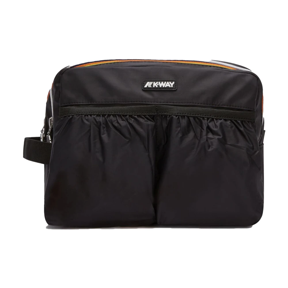 K-Way Unisex Black Toilet Bags, One Size, Stylish Beauty Case For Essentials