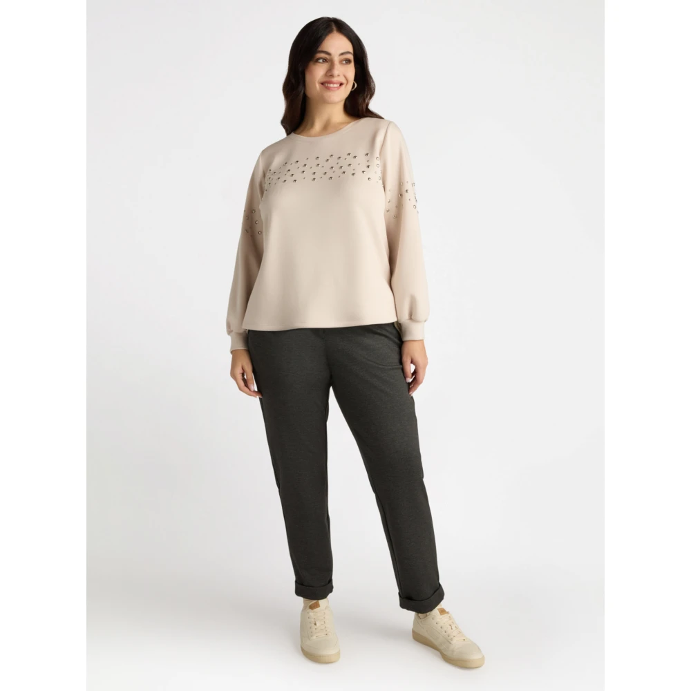 Fiorella Rubino Broek New York met contraststrepen Gray Dames