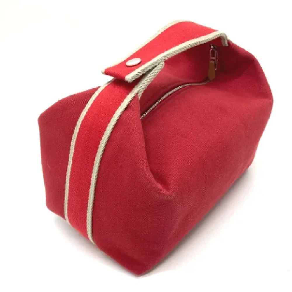 Hermès Vintage Pre-owned Fabric handbags Red Dames