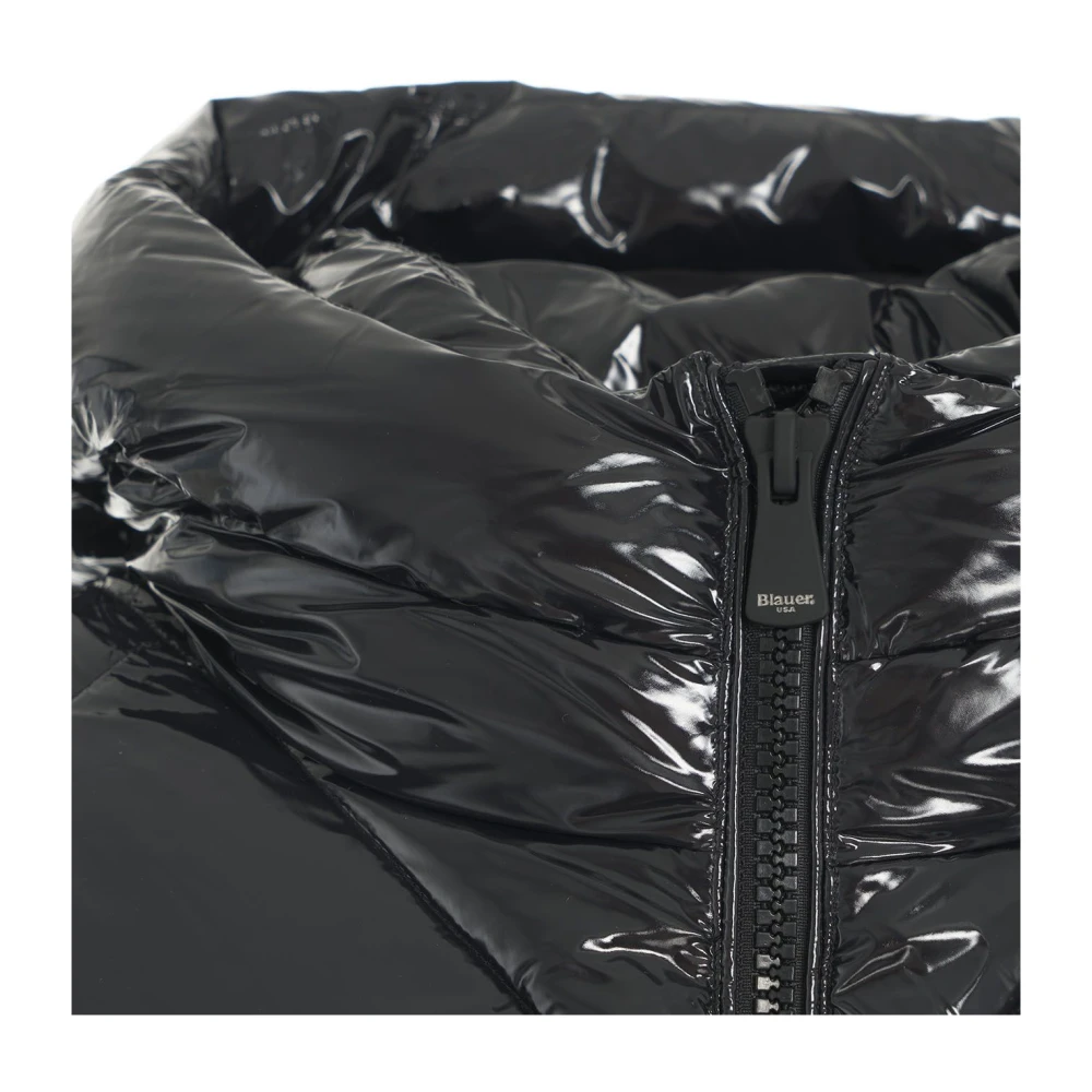 Blauer Zwarte Jassen Aw24 Modelhoogte 178cm Black Dames