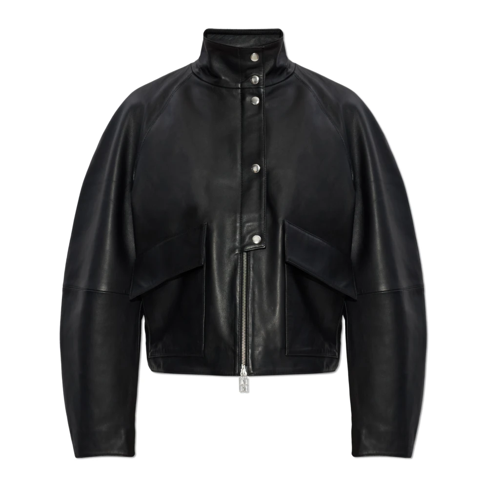 By Malene Birger Black Leather Jackets, Female, Xs, Suzanne Leather Jacket
